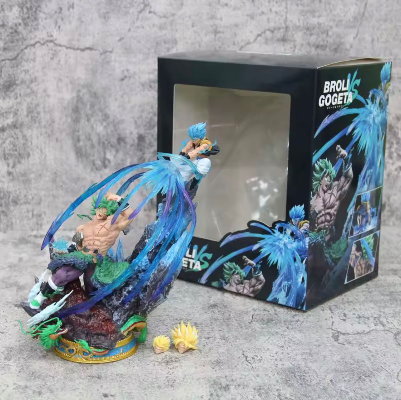 Figura Broly vs Gogeta de Dragon Ball Super — vista lateral de la estatua (vista 3), Mundo-Z