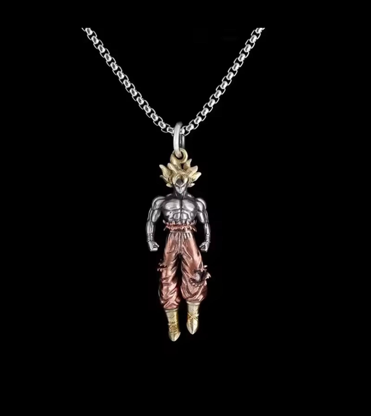 Collar de Goku Black de Dragon Ball Super — colgante de colección (vista frontal), Mundo-Z