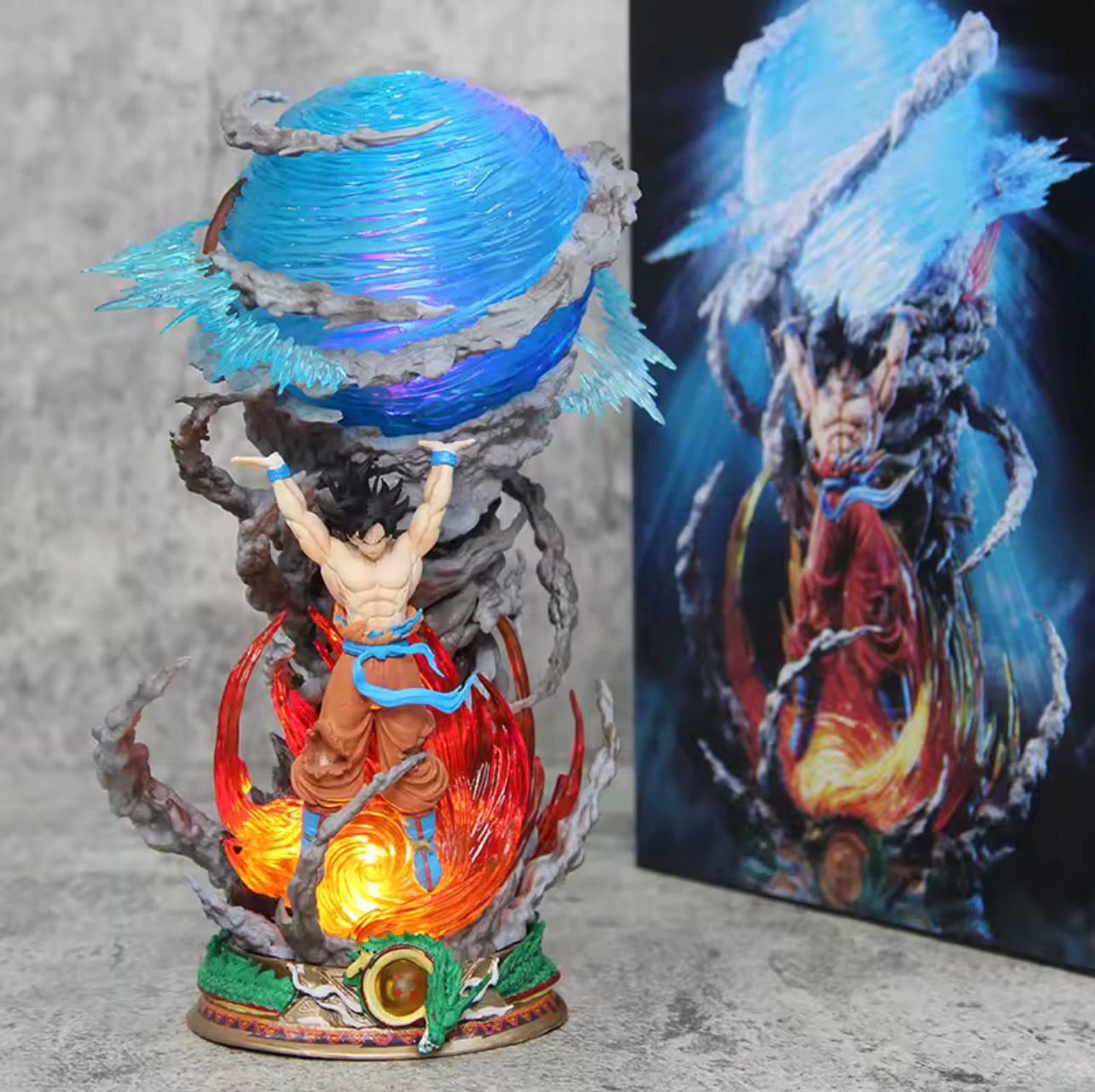 Figura Goku Spirit Bomb (Genkidama) de Dragon Ball Z — detalle de la Genkidama (vista 2), Mundo-Z