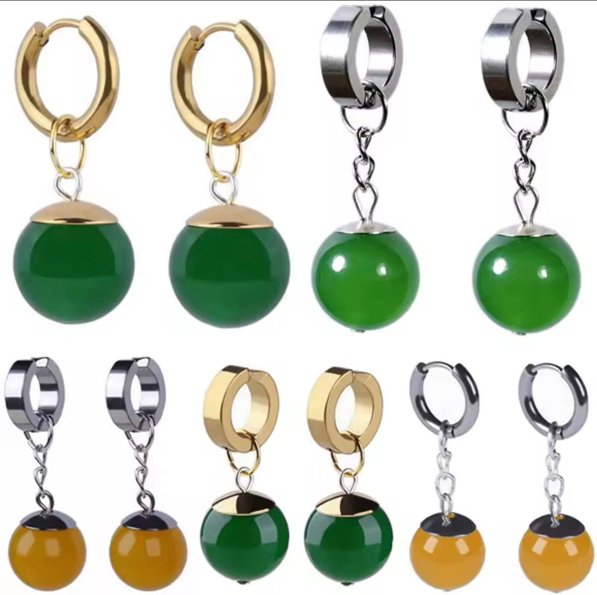 Pendientes Pótara de Dragon Ball Z — réplica del accesorio de fusión (vista frontal), Mundo-Z